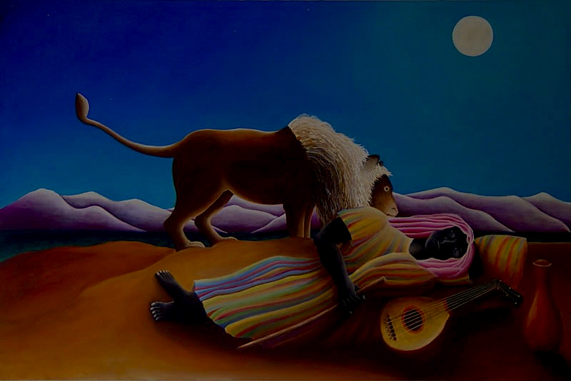 Almost Sleeping Gypse (after Henri Rousseau) by Bill Walker